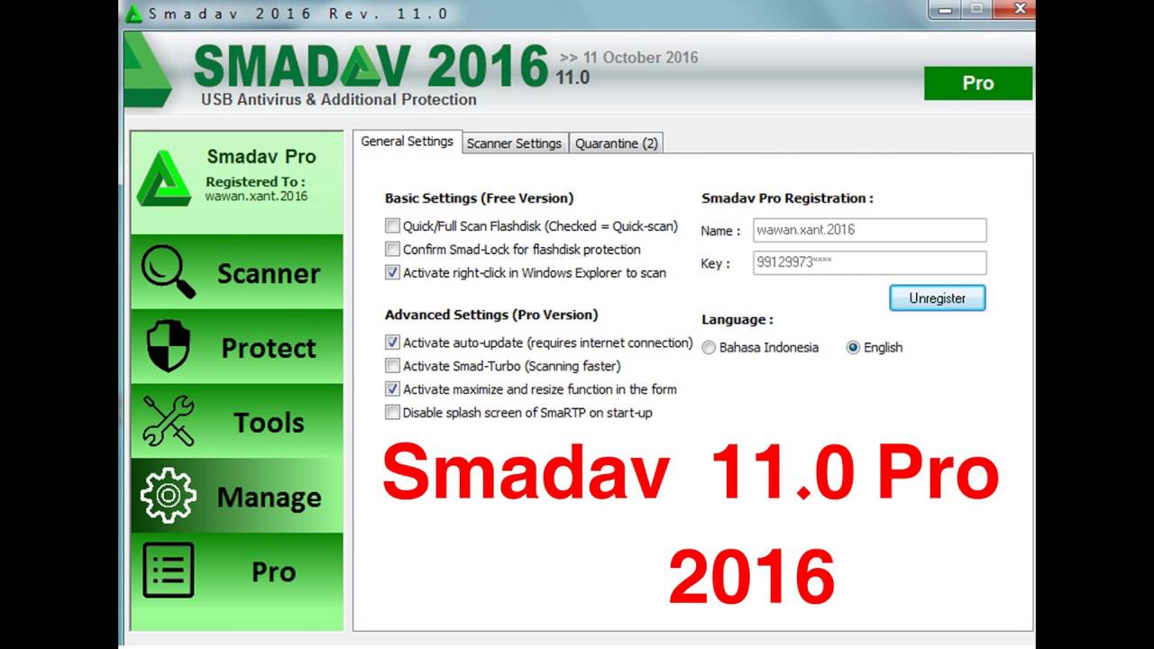 smadav pro 2017 11.3 5 registration name and key